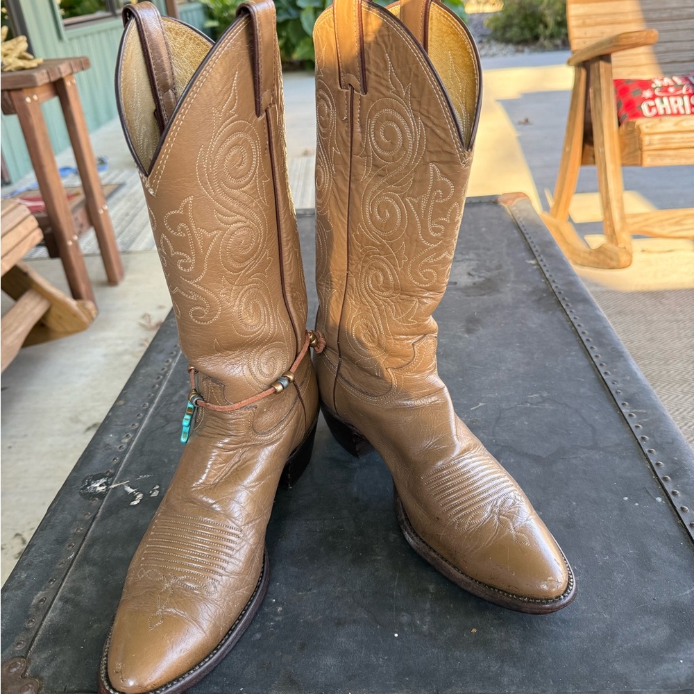 Justin Boots Brown Leather Western Boots